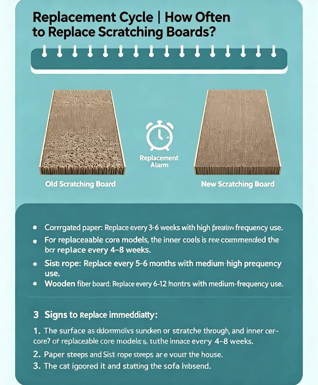 Cat scratching board replacement cycle guide - when to replace old scratcher